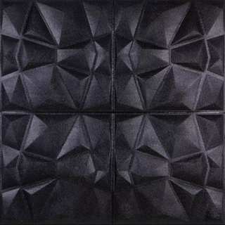 PROMO BELI 25 PCS FREE 1 PCS !! WALLPAPER FOAM DIAMOND /Wallpaper Dinding 3D Foam/ WALLFOAM 70X70 CM-BLACK 8MM