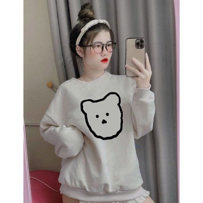 Sweater BEAR BERUANG (S - 6XL) Sweatshirt Boneka Panda Cartoon Crewneck Oversize Jumbo BIGSIZE Korean Style Harajuku Unisex jaketin.aja