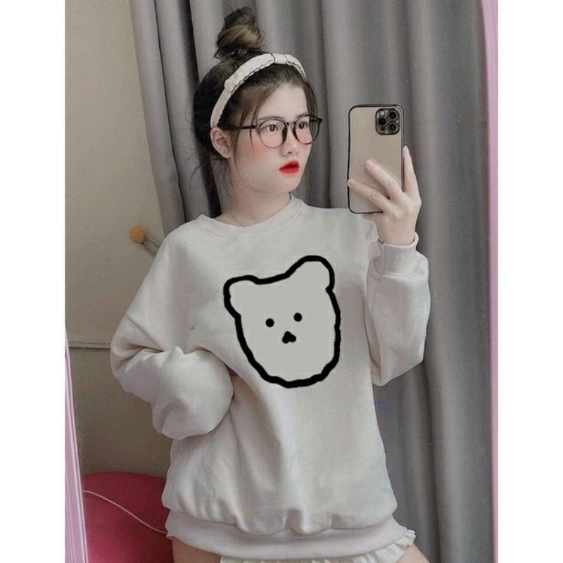 Sweater BEAR BERUANG (S - 6XL) Sweatshirt Boneka Panda Cartoon Crewneck Oversize Jumbo BIGSIZE Korean Style Harajuku Unisex jaketin.aja