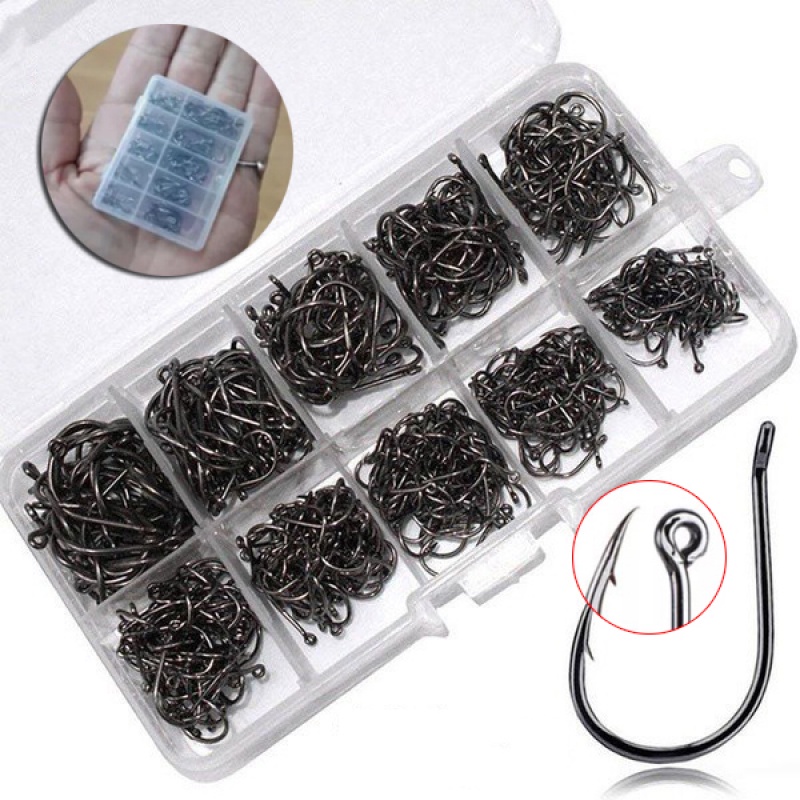 100pcs Kail Pancing Bahan Carbon Steel Untuk Memancing Di Air Tawar / Laut