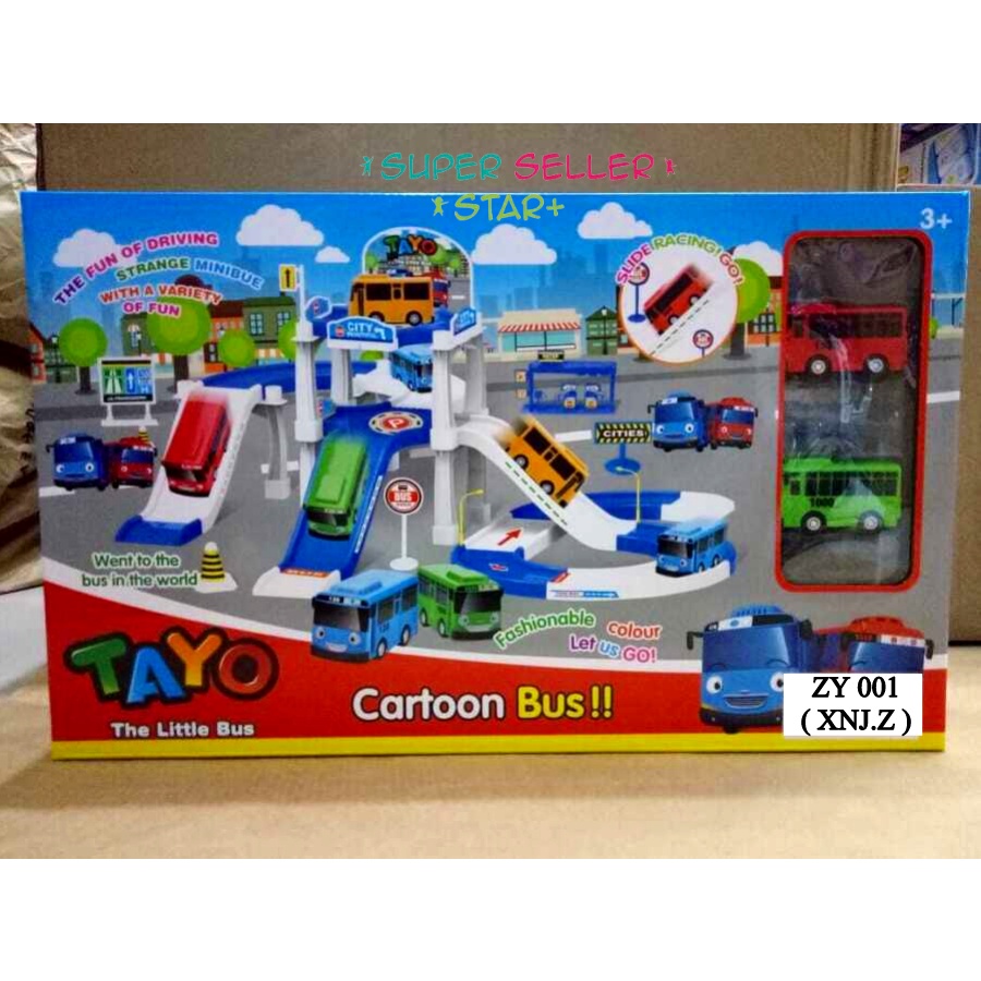 Mainan Tayo | Diecast Tayo | Mainan Mobil Anak Bus Tayo Play Set ZY001