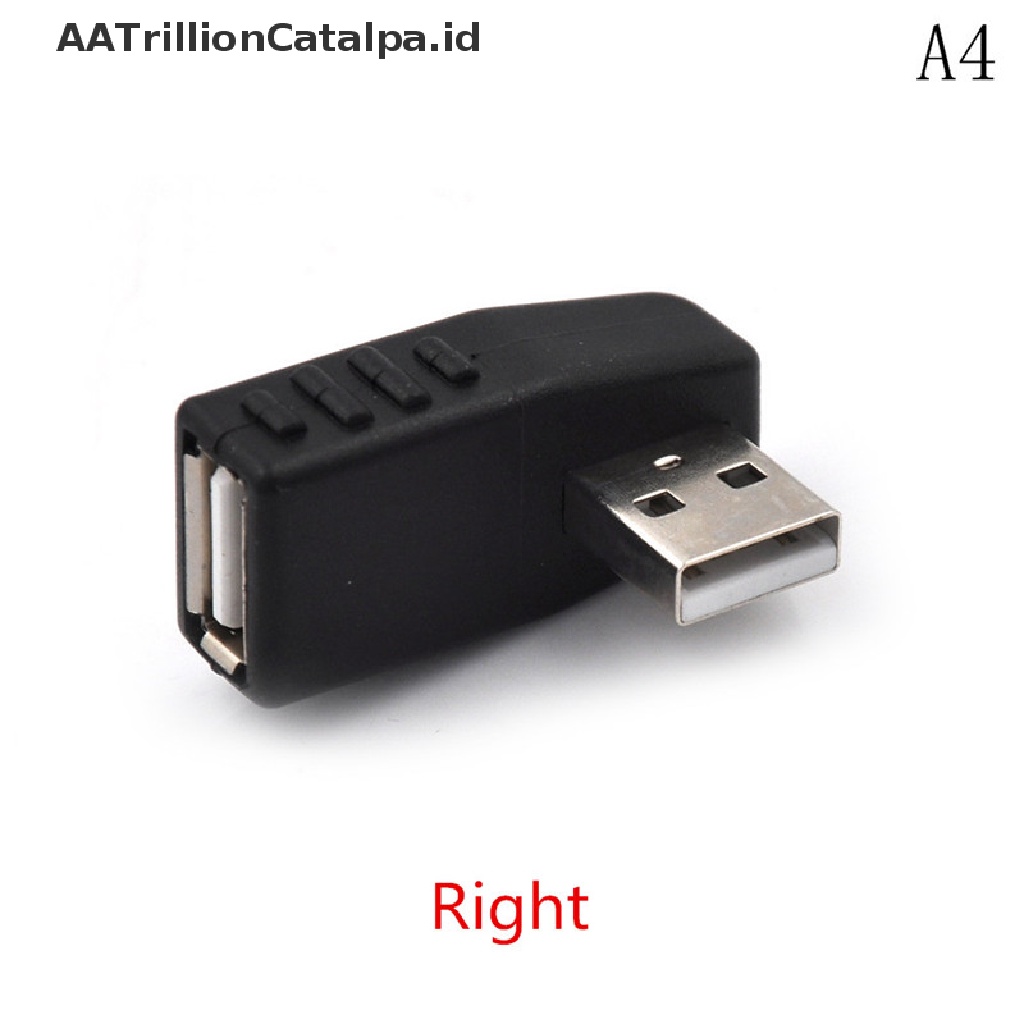 Adapter Konektor Extension USB 2.0 Male Ke Female Bentuk L