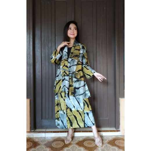 SETELAN RAYON PENDEK JUMBO LD 125-130 Diana Set#Setelan Jumbo Wanita#Setelan Jumbo Murah#baju super jumbo Setelan Jumpsuit wanita + Outer Cardigan 2in1 Terbaru one set Tie dye setelan cp twill original LD105 ( BISA COD ) baju santai