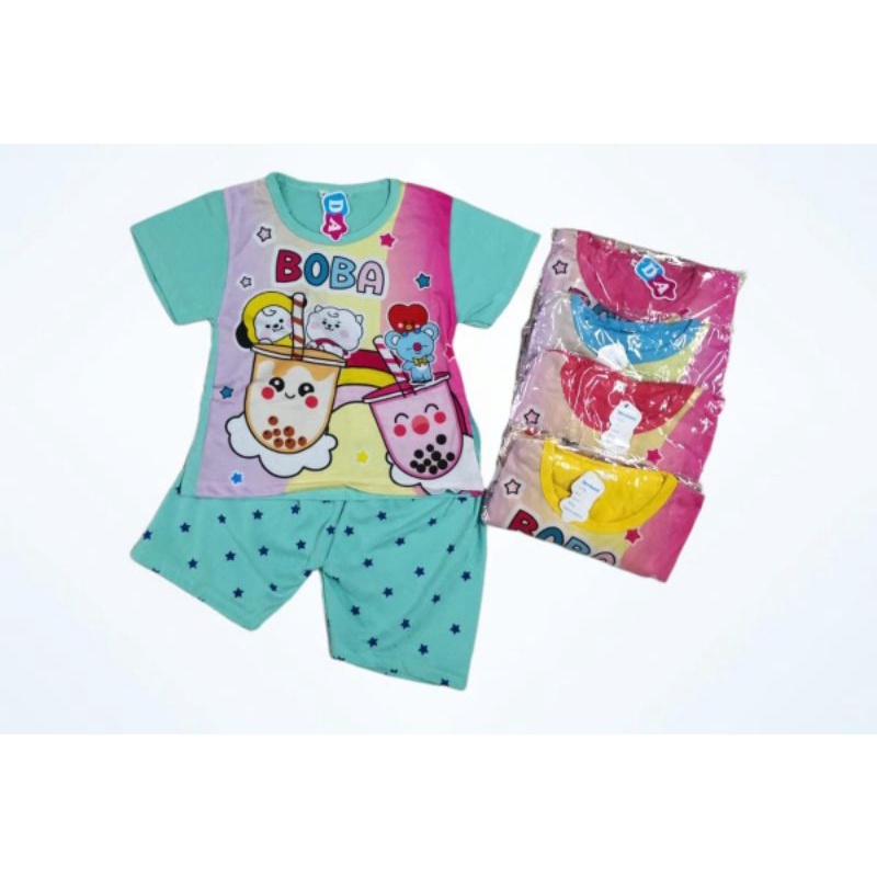 SETELAN BAJU TIDUR ANAK DEDINA PENDEK hotpant 16/20 slide