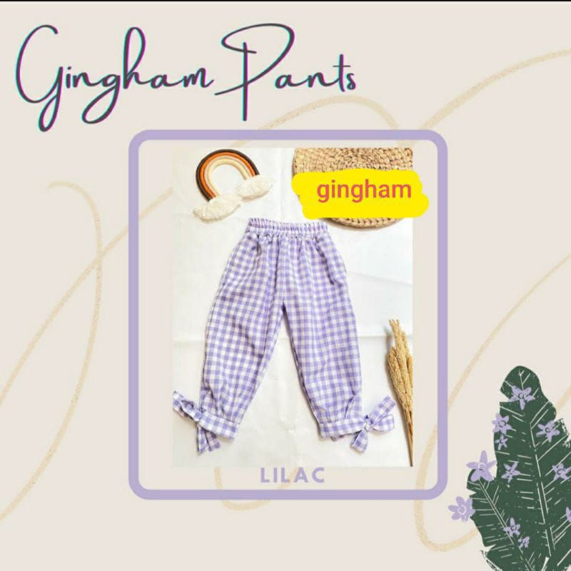 gingham pants 1-6 tahun