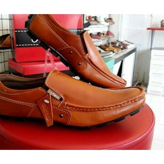 Big Promo Sepatu Pria Casual kulit asli Dr. Boss Warna Tan ..,..