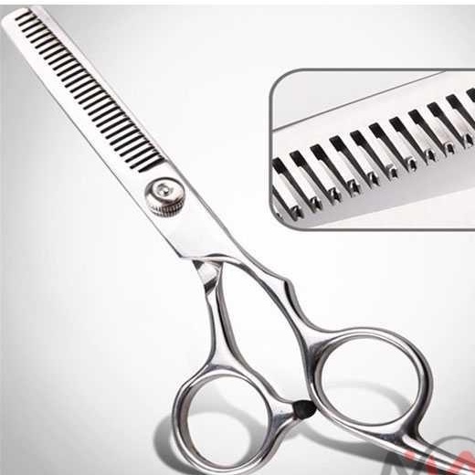 Gunting Sasak Rambut Untuk Salon Dan barbershop Professional Full Stainless Steel - BHT002 Professional Hairdressing Haircut Scissors 6 Inch 440C Barber Shop Hairdresser's Cutting Thinning Tools High Quality Salon Set