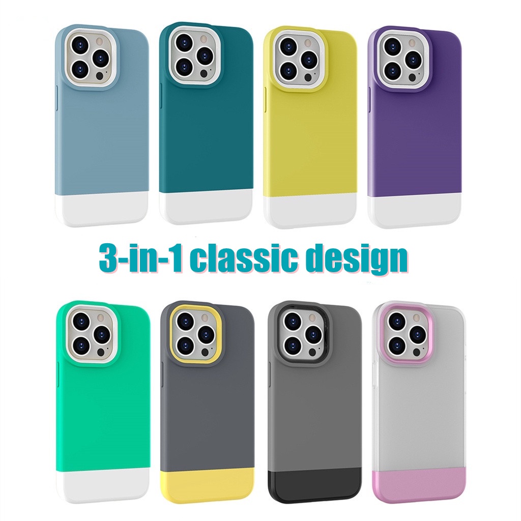Soft case Silikon Dua Warna Untuk iPhone 11 Pro Max 7 8 Plus X Xr Xs Max 13 Pro Max 12 Pro Max