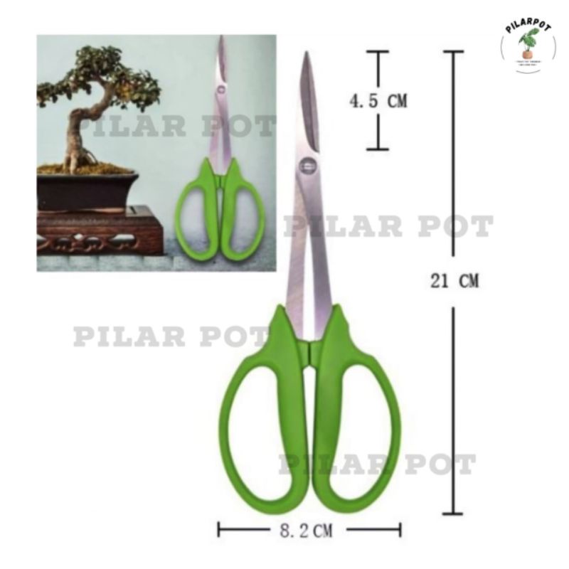 GUNTING BONSAI PRUNING DAUN AKAR 210MM KUAT DAN TAJAM - GUNTING HIJAU