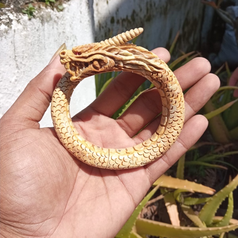 Gelang akar bahar/ Gelang akar bahar putih/Gelang akar bahar ukir naga