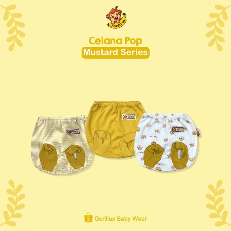 Fluffy Nova Gorillux 3 Pcs Celana Pop Bayi 0-4 Bulan Popok Baby Newborn