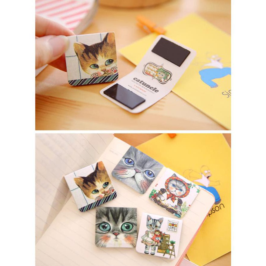 

BARU Korean Cat bookmark ,pembatas buku /kertas magnet kucing alat tulis