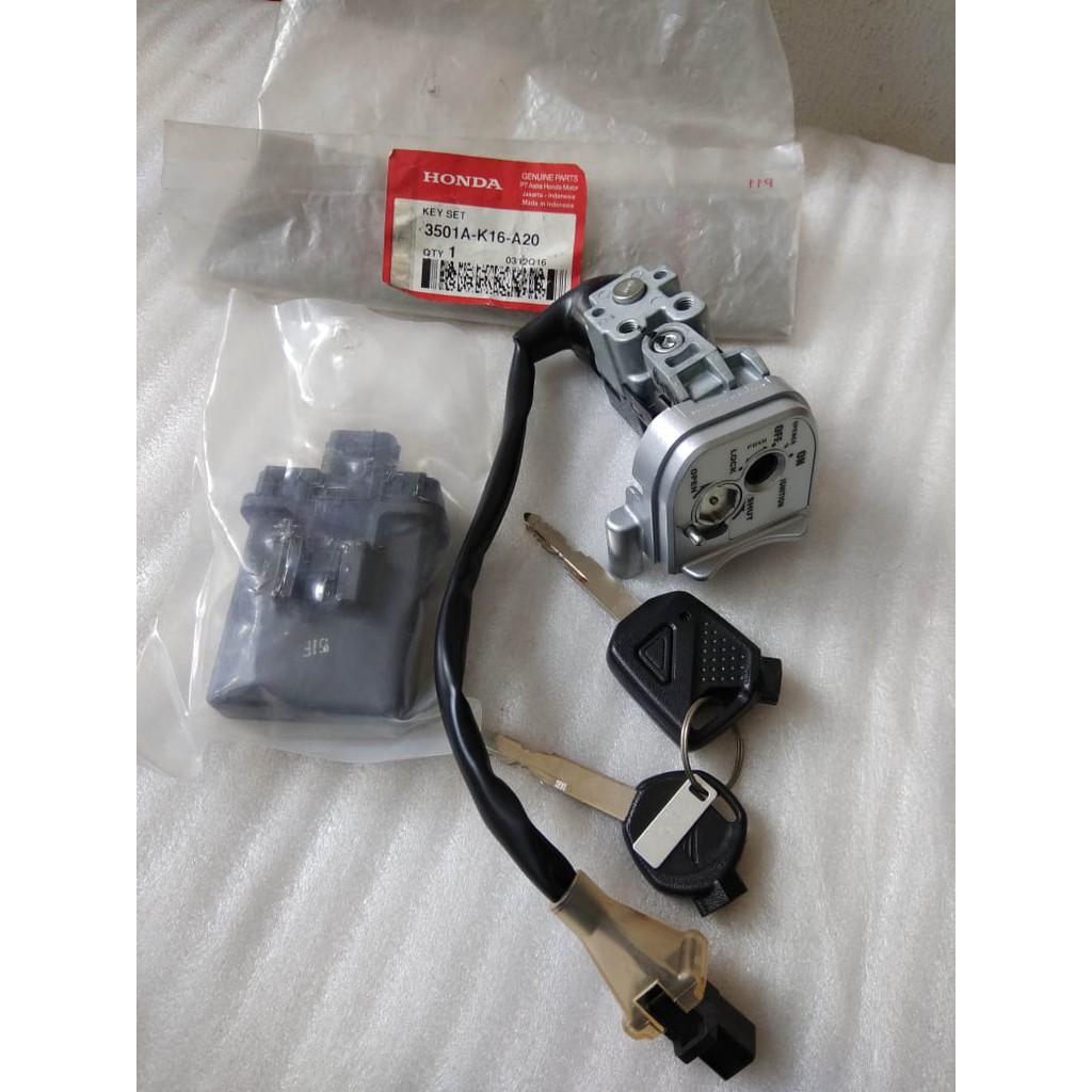 KUNCI KONTAK SCOOPY FI KEY SET SCOOPY FI ESP REMOT 3501A-K16-A20