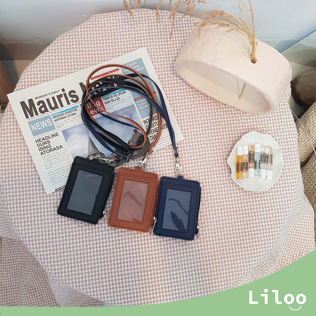 

Name Tag / Id card holder retsleting kulit premium harga murah desain mewah minimalis warna warni