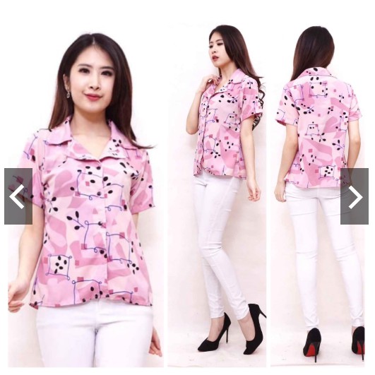 Fifi fashion KEMEJA CLARISE TANGAN PENDEK