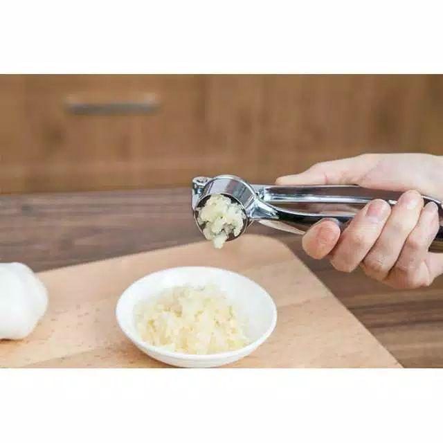 Alat Penghancur Bawang Garlic Press Penghancur Multifungsi Stainles Steel