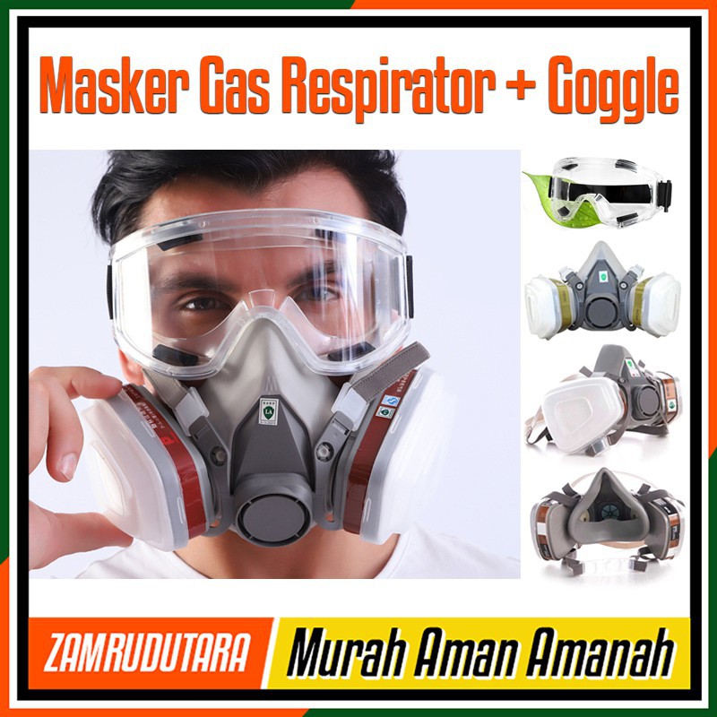 MASKER GAS RESPIRATOR THE REAL ELESESAFE 6200 SAFETY MASK CHEMICAL HALF FACE/MASKER RESPIRATOR KESEL