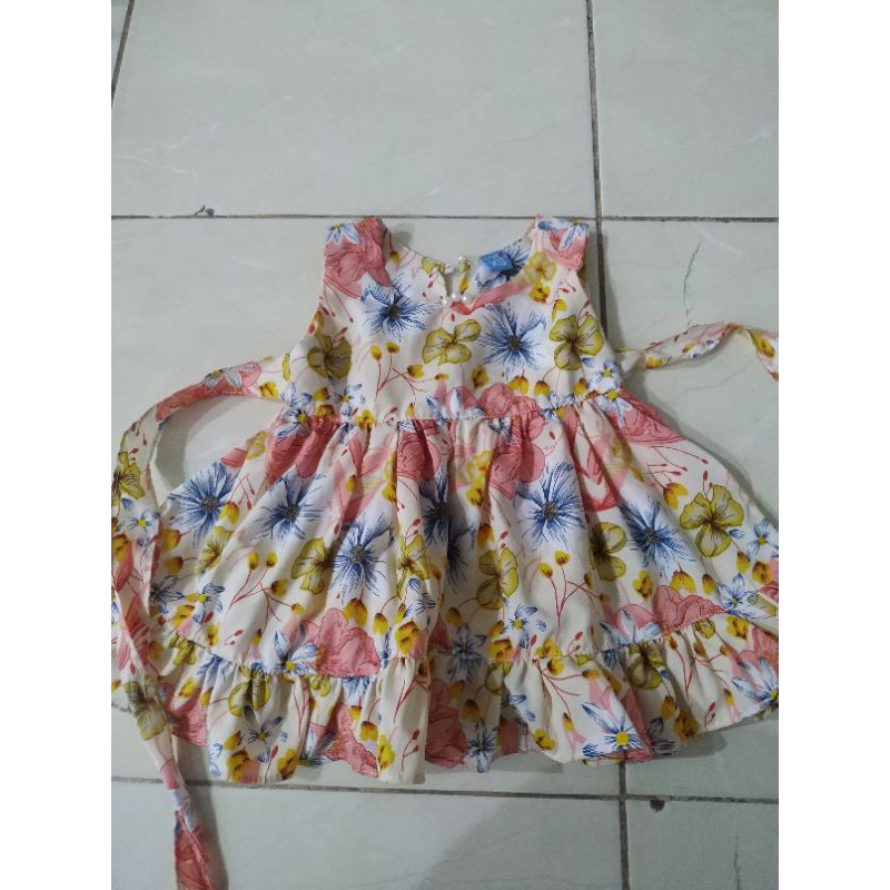 preloved baju terusan anak perempuan baju dress anak motif kembang