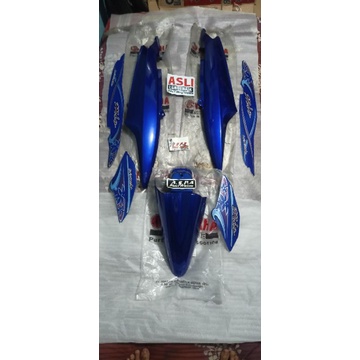 cover body fulset halus stripping yamaha mio sporty biru original sudah stripping ori biru bunga ori