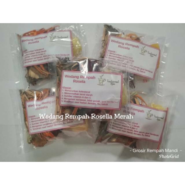 

Ecer - Wedang Rempah Jahe Rosela Merah ( Wedang Uwuh Bunga Rosella Merah )