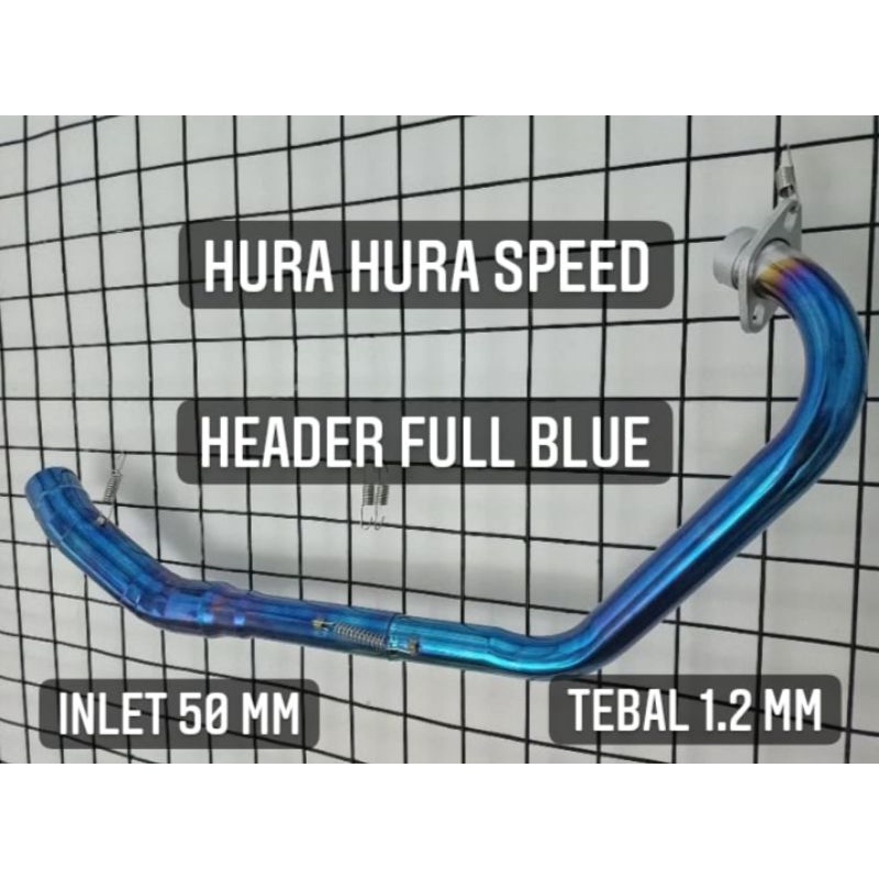 Leher Header Bending Blue Knalpot Racing CUSTOM NINJA 250 MONO CBR 250 MONO R25 MT25 NINJA250