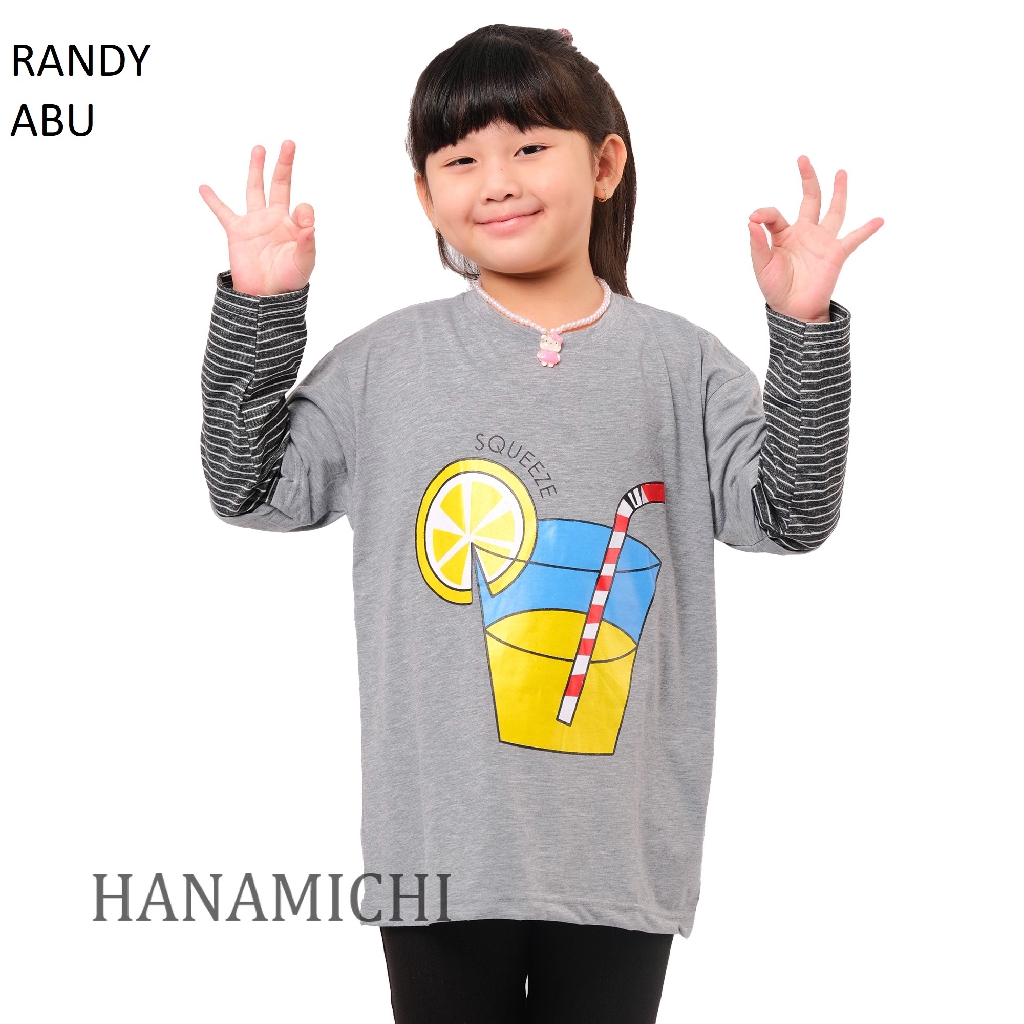 Hanamichi RANDY Kaos Anak Lengan Panjang Sablon