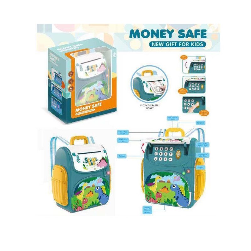 Mainan Anak MONEY SAFE BAG Mainan ATM Celengan Ransel Tas Menabung