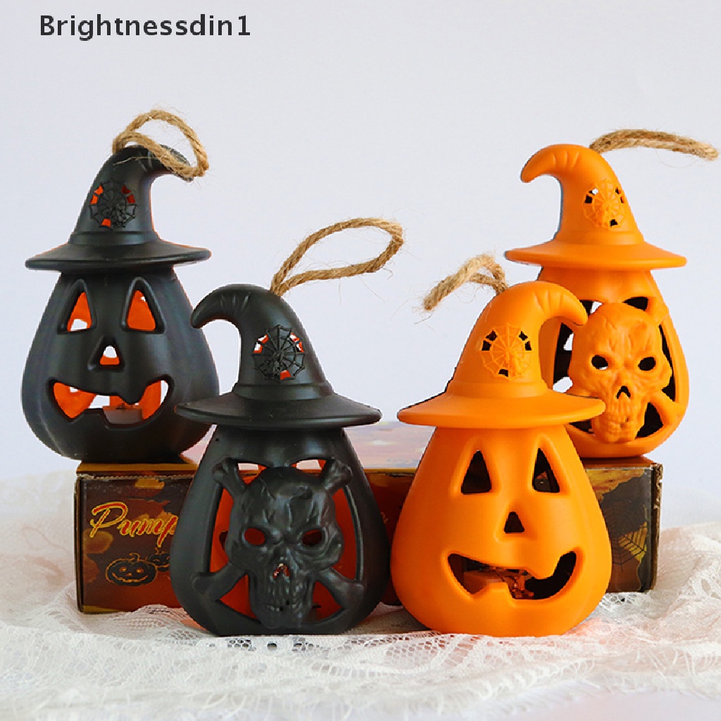 (Brightnessdin1) Lampu Led Bentuk Labu Halloween Untuk Dekorasi Pesta