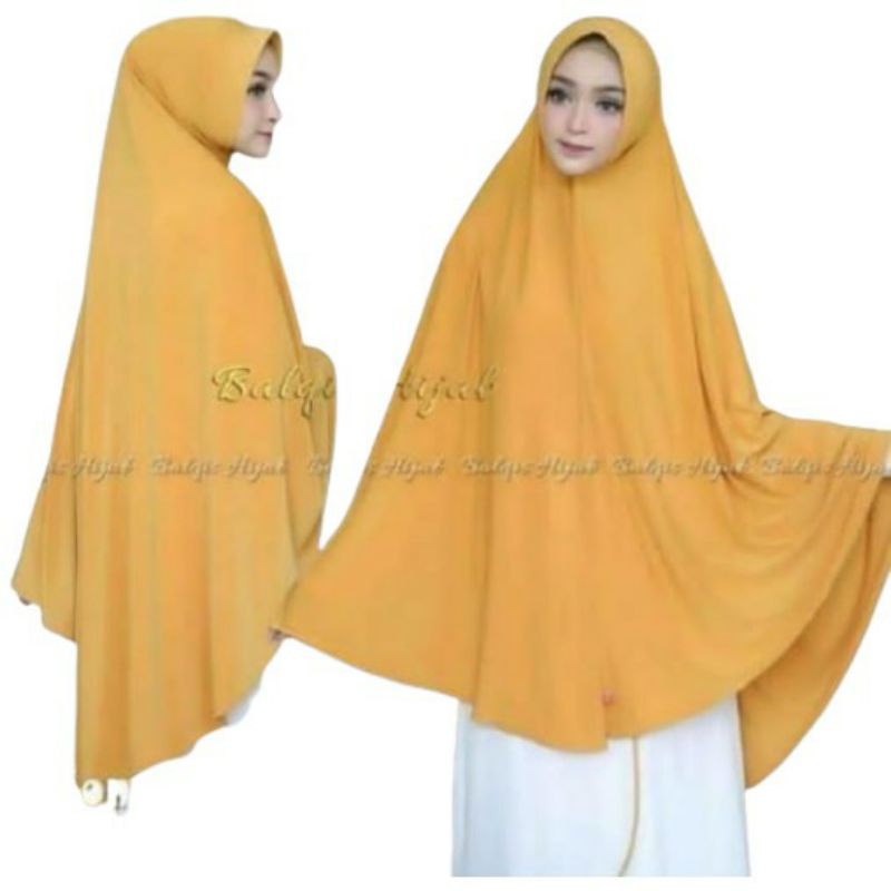 [BALQIS SYAR'I]Khimar Instan Jersey|Bergo Jersey Jumbo Pet|Bergo Instan Jersey Pet|Hijab Bergo Jumbo