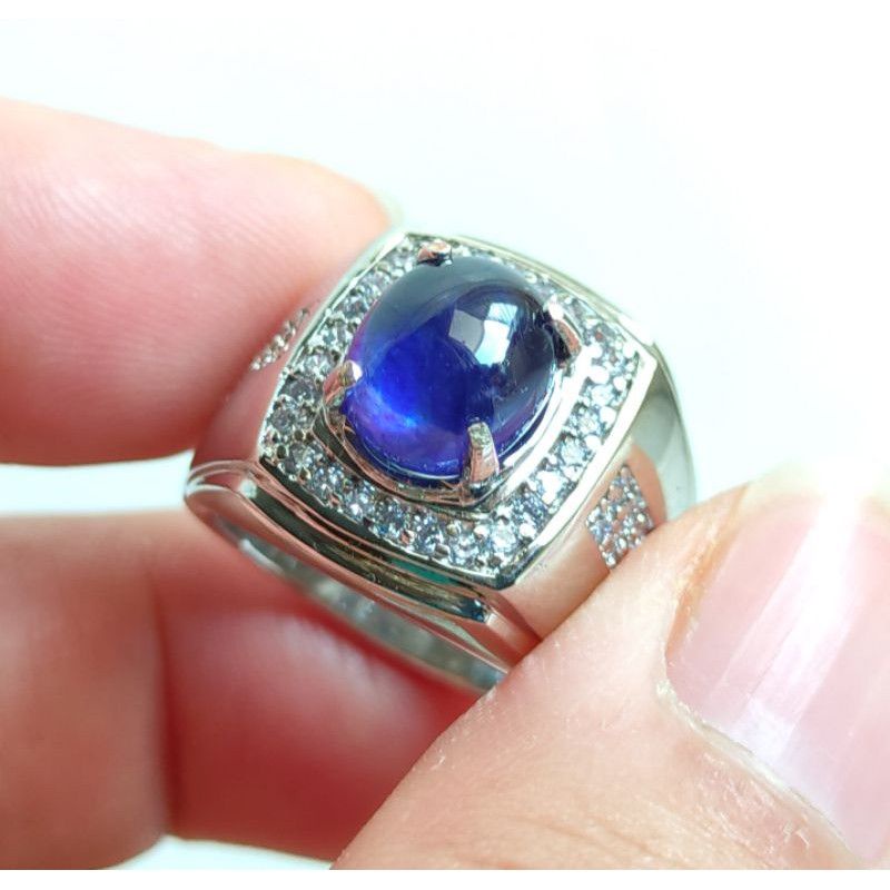 CINCIN BATU BLUE SAFIR ROYAL BLUE