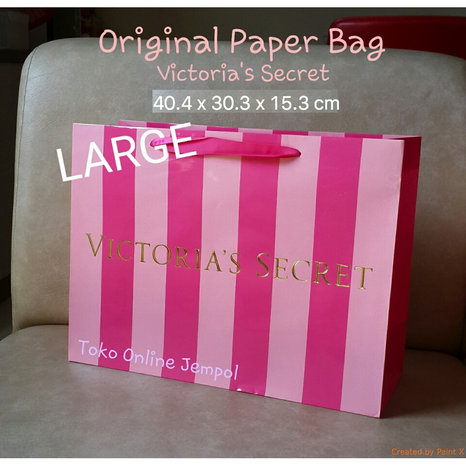 

versi1 LARGE Paper Bag Victoria Secret Original kantong karton kertas