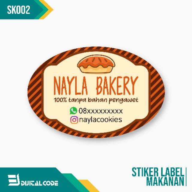 

SKO02 Stiker Label Oval Untuk Kemasan Kue Toples Bungkus Plastik