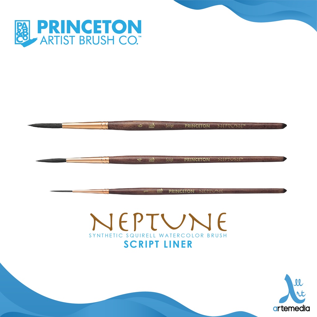 

Princeton Neptune 4750SC Script Synthetic Squirrel Watercolor Brush Short Handle