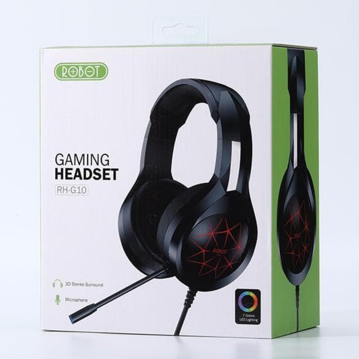 ROBOT RH G-10 HEADSET GAMING HEADPHONE USB JACK PC LAPTOP KOMPUTER HP