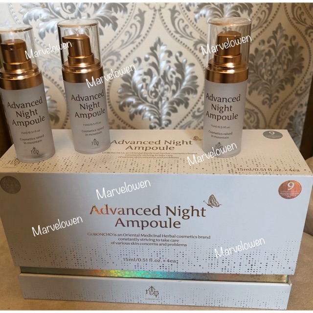 UGB- GUBONCHO ADVANCED NIGHT AMPOULE SERUM (PERBOTOL) ORIGINAL ASLI KOREA FREE MASKER KOREA