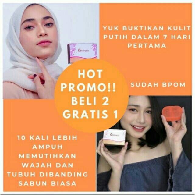 sabun pemutih wajah dan badan KLINSKIN ORI BPOM (Beli 2 GRATIS 1 PCS) COD
