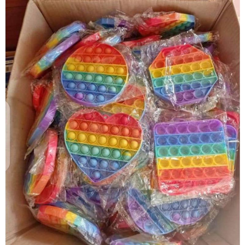 COD Pop it Fidget Toys Rainbow Pelangi Stress Relief kids [Tren saat ini]-2