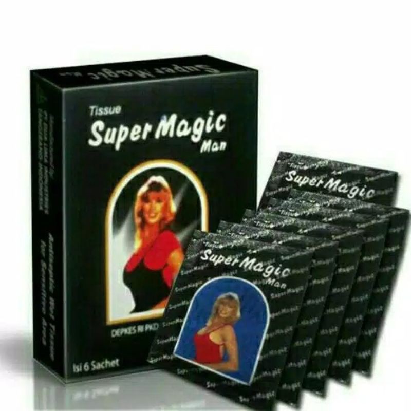 Tissue Super Magic Man + Antiseptic Premium Gold Aroma Cassanova Tisu Magic