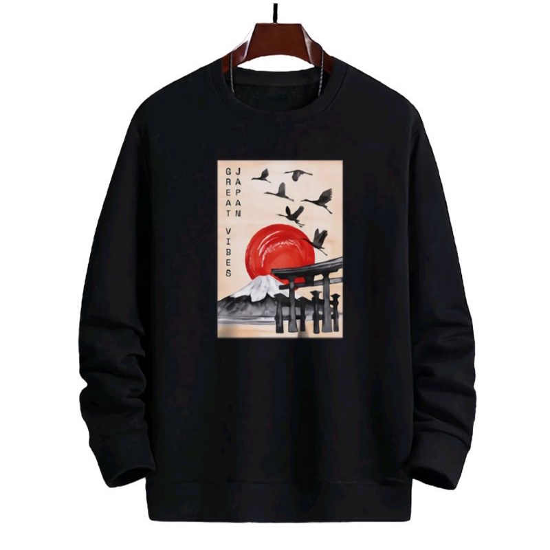 SWEATER CREWNECK VIBES JAPAN STYLE KEREN PRIA WANITA