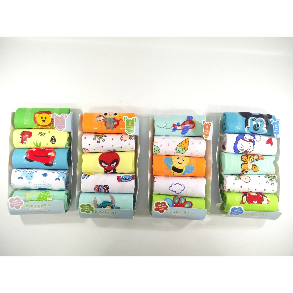 Jumper Flower Cart's (SNI) 5  1 | Jumper Bayi Pendek Flower Carts (isi 5 pcs)