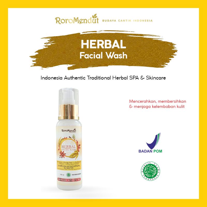 RORO MENDUT FACIAL WASH LIQUID cuka apel aloevera witch hazel, sabun cuci muka cair