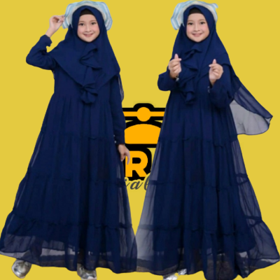 Jual GAMIS ANAK MOSCREPE REMAJA TREND TERBARU 2021 SYARI AZALEA KID