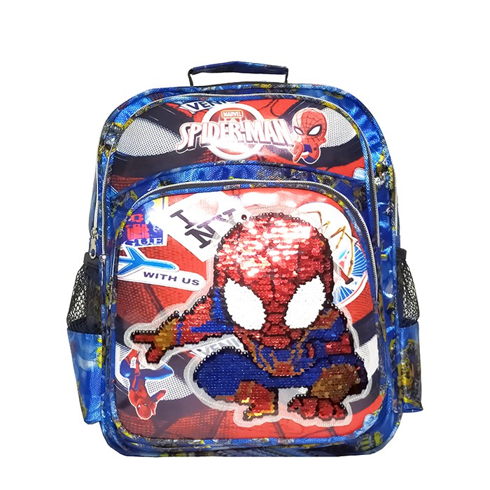 Tas Ransel Anak sekolah SD SEQUIN SPIDERMAN - Tas Ransel karakter Sekolah anak SD usap