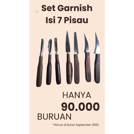 Promo, Pisau Ukir Garnish / Pisau Buah 1 set 7 jenis