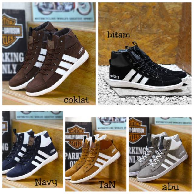 sepatu adidas neo high sepatu pria sneaker tinggi