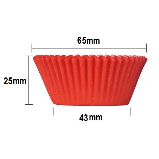 Solid Color Cupcake Liner 65X43X25mm (100pcs)