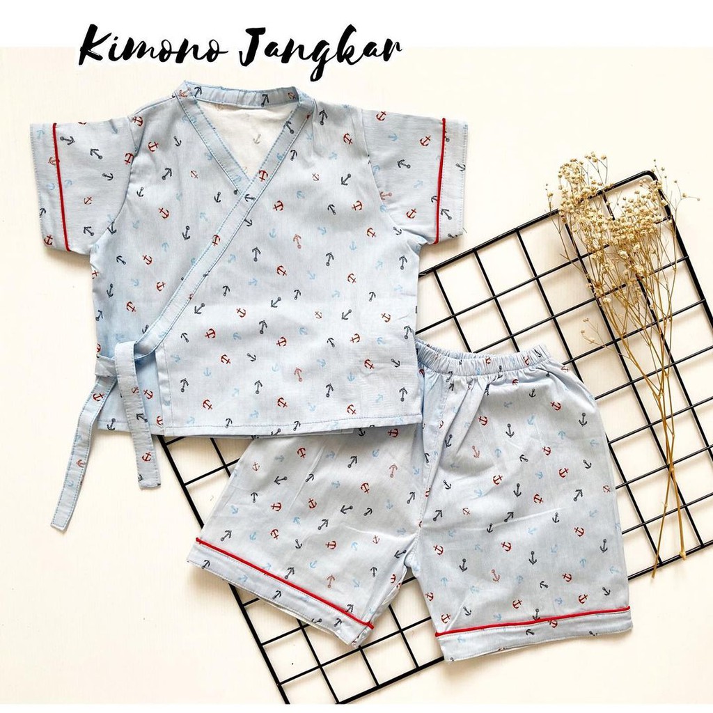 KIMONO JANGKAR /  YEONG KIMONO setelan Baju Celana Pergi Fashion Jalan tidur piyama Anak Bayi Cowok Cewek Laki Perempuan Lucu Terlaris Murah babeebabyshop