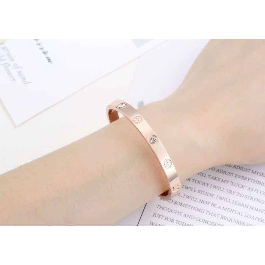 Gelang Tangan SKRUP DIAMOND Lapis Emas Korea Eropa Fashion Bangle Bracelet Model 2X POLISH!!