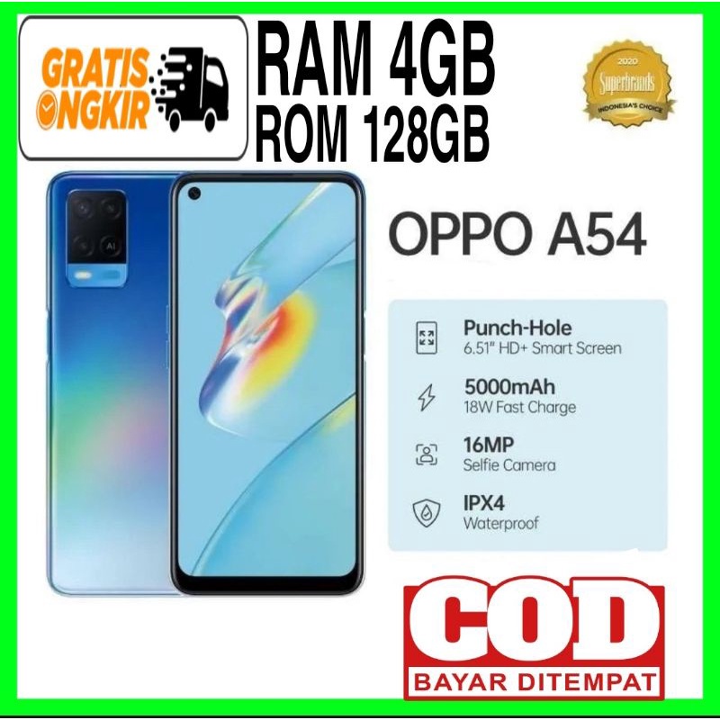 Hp oppo a54 4 128 GB TERBARU 2021 | Shopee Indonesia