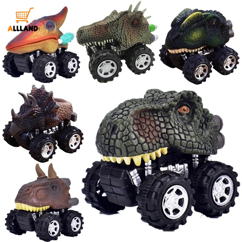 1pc Mainan Simulasi Mobil Dinosaurus Mini Pull Back Untuk Anak Laki-Laki